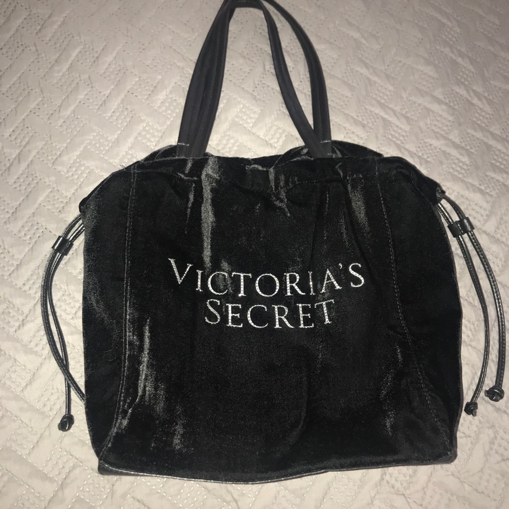 Victoria secret velour tote bag